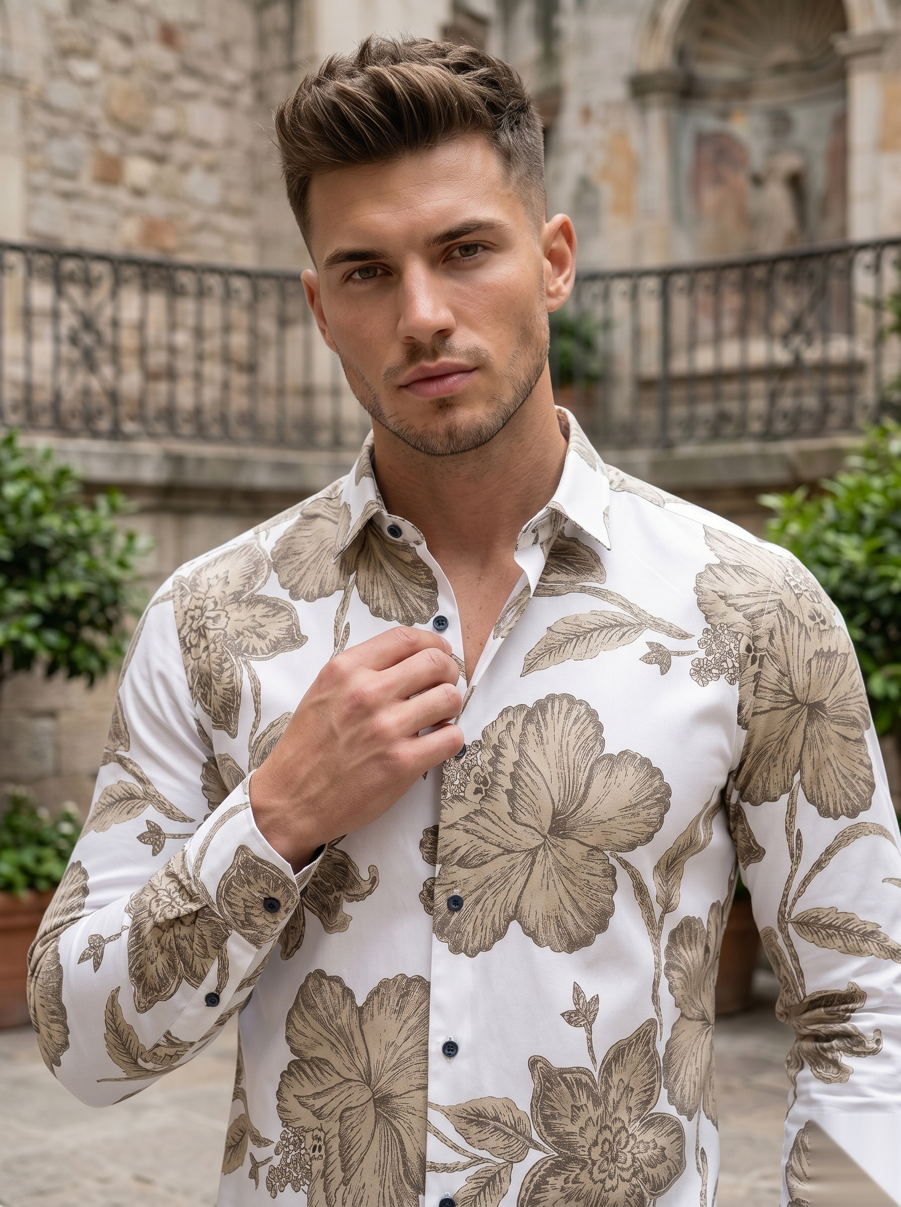 Viscose Printed Shirt - W&B