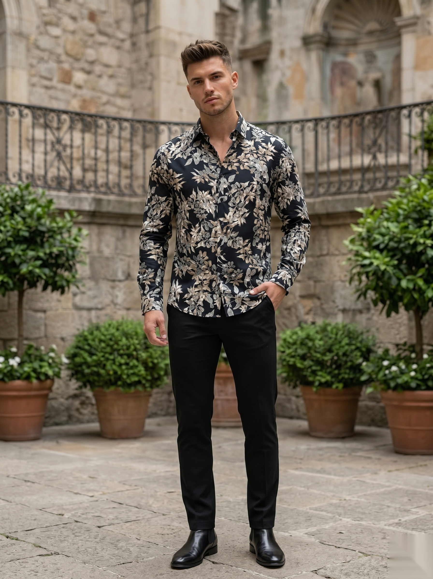 Viscose Printed Shirt - B&B