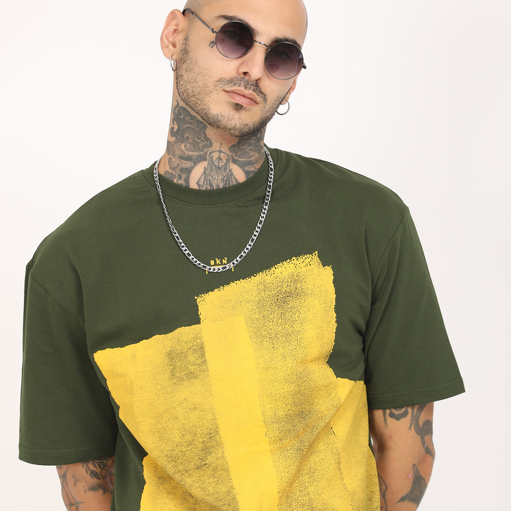 Distressed Print Oversized T-Shirt - Snipes