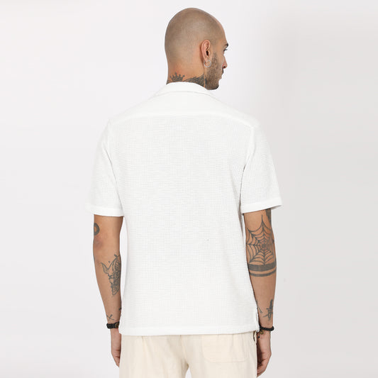 Casual Knitted Half Sleeve Shirt