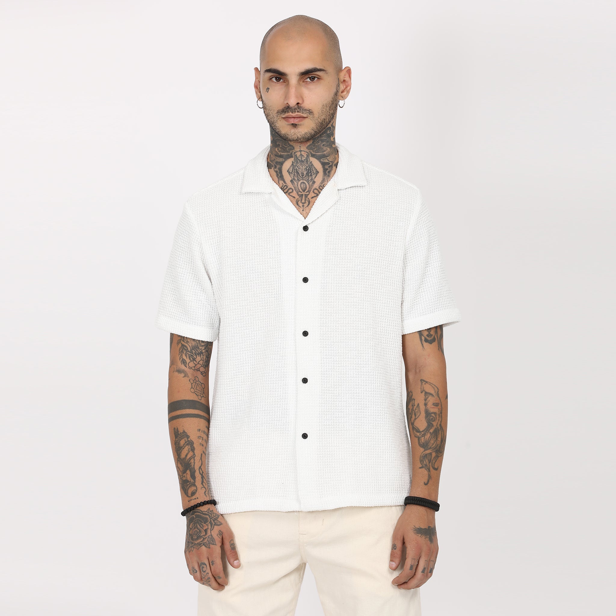 Casual Knitted Half Sleeve Shirt - Snipes Main image