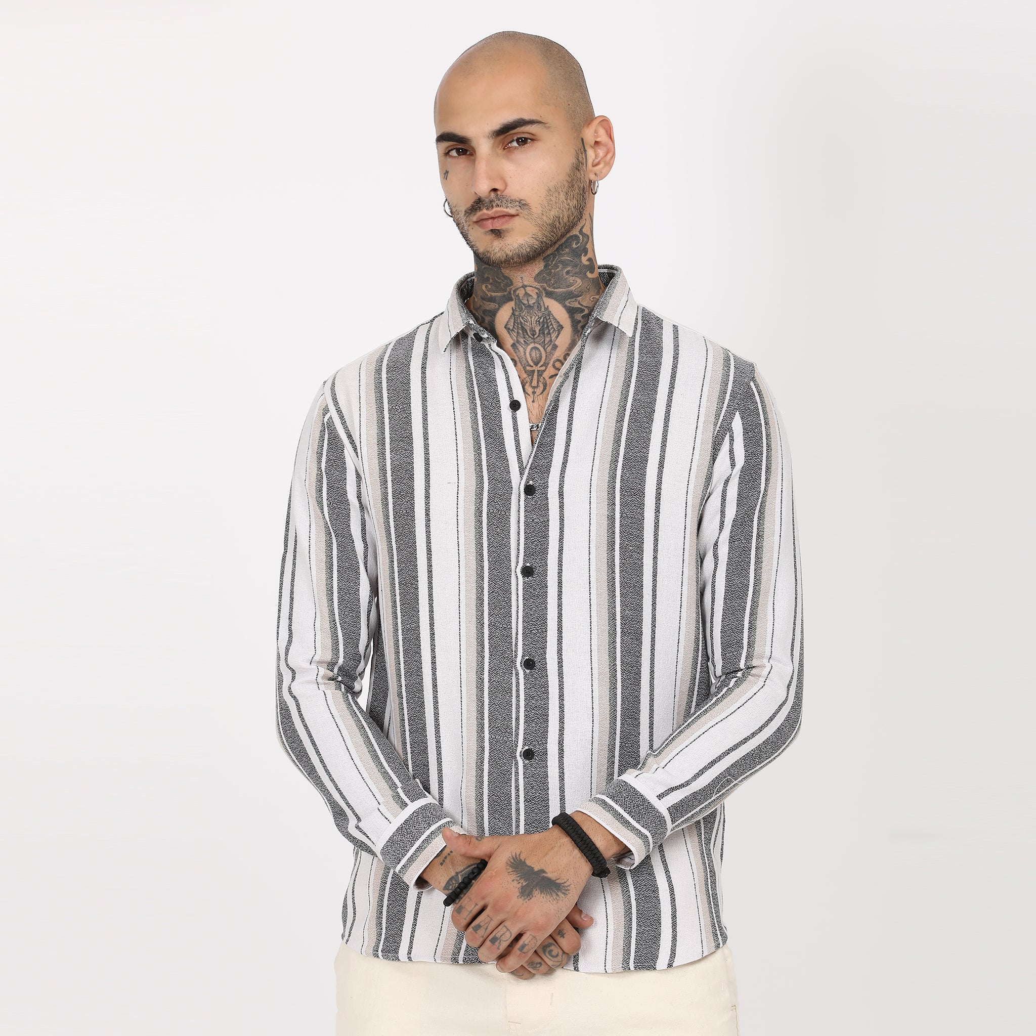 Casual Striped Full Sleeve Shirt - Snipes Main image