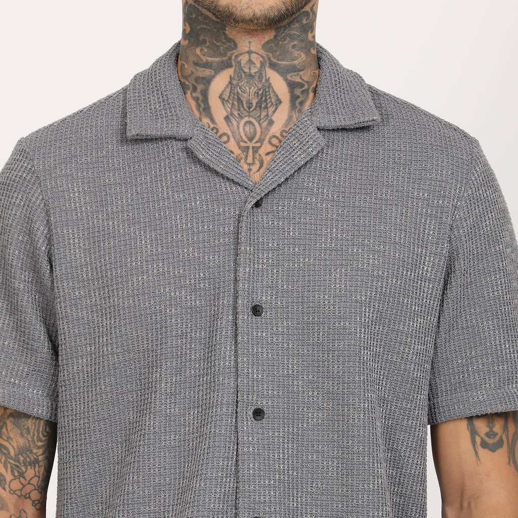 Casual Knitted Half Sleeve Shirt - Snipes