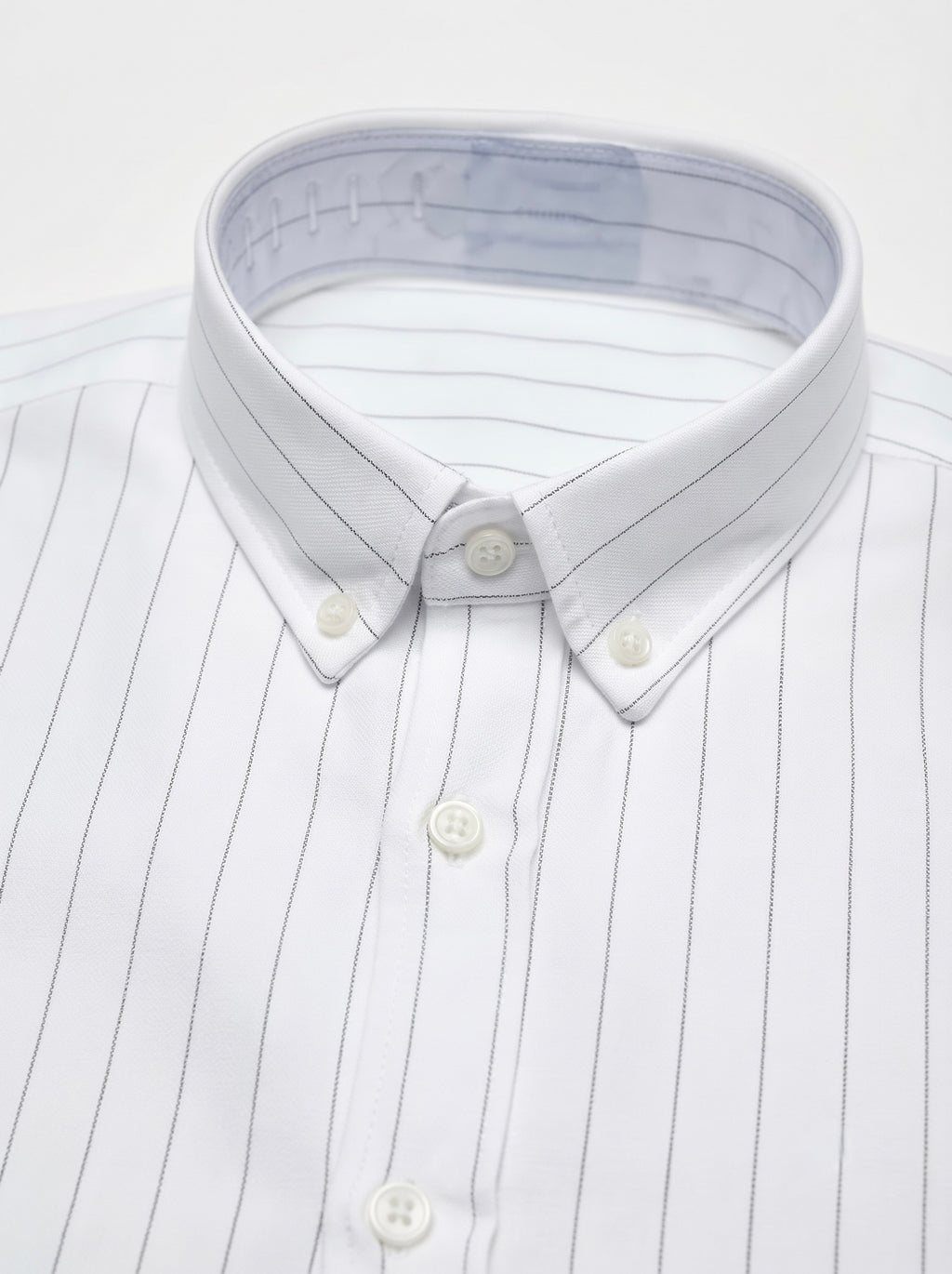 Men’s Striped TR Fabric Button-Down Shirt