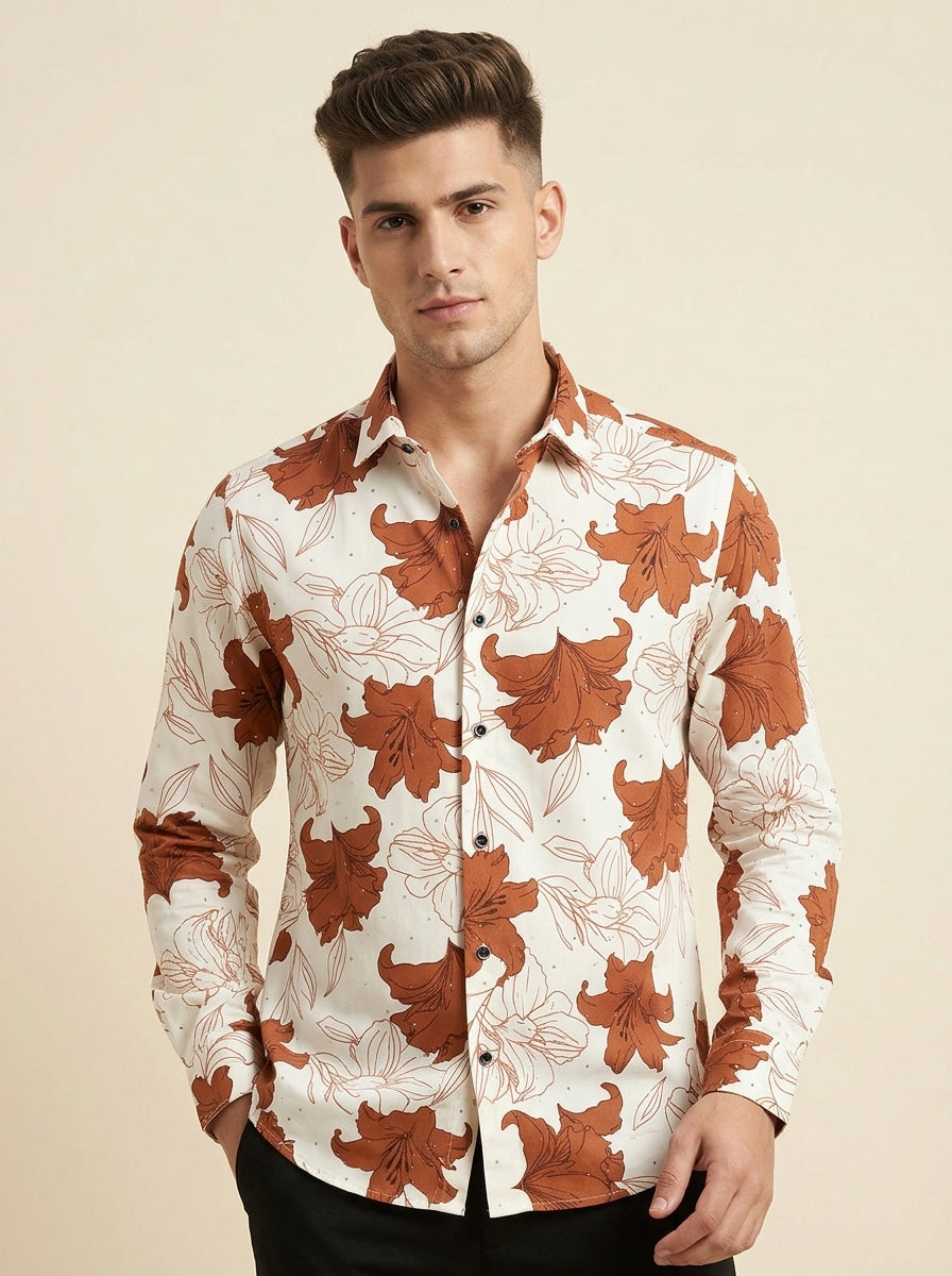 Snipes stone printed shirt displayed on a hanger, featuring a casual design with stone pattern details.