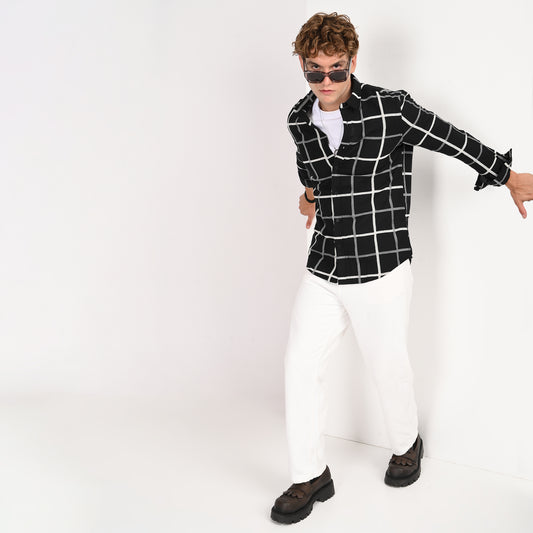 Casual Checked Line Shirt