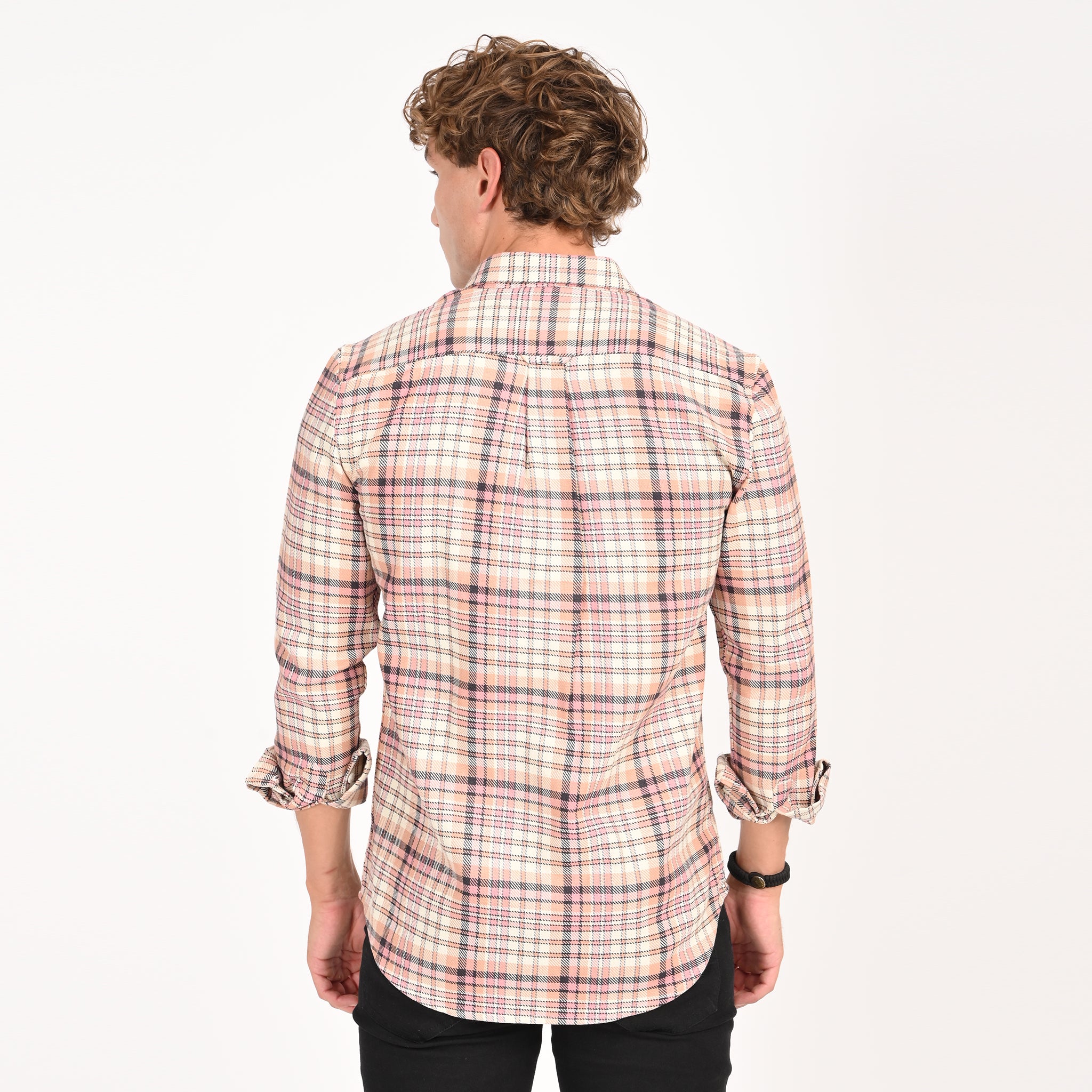 Casual Blush Tartan Shirt Secondary image