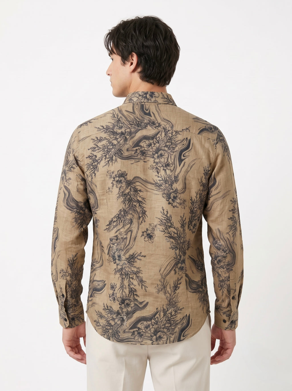 Men’s Floral Foil Print Full Sleeve Shirt