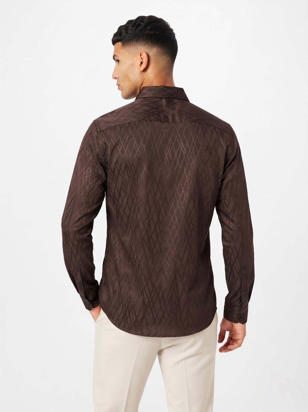 Men’s Cross Stripes Party Wear Shirt