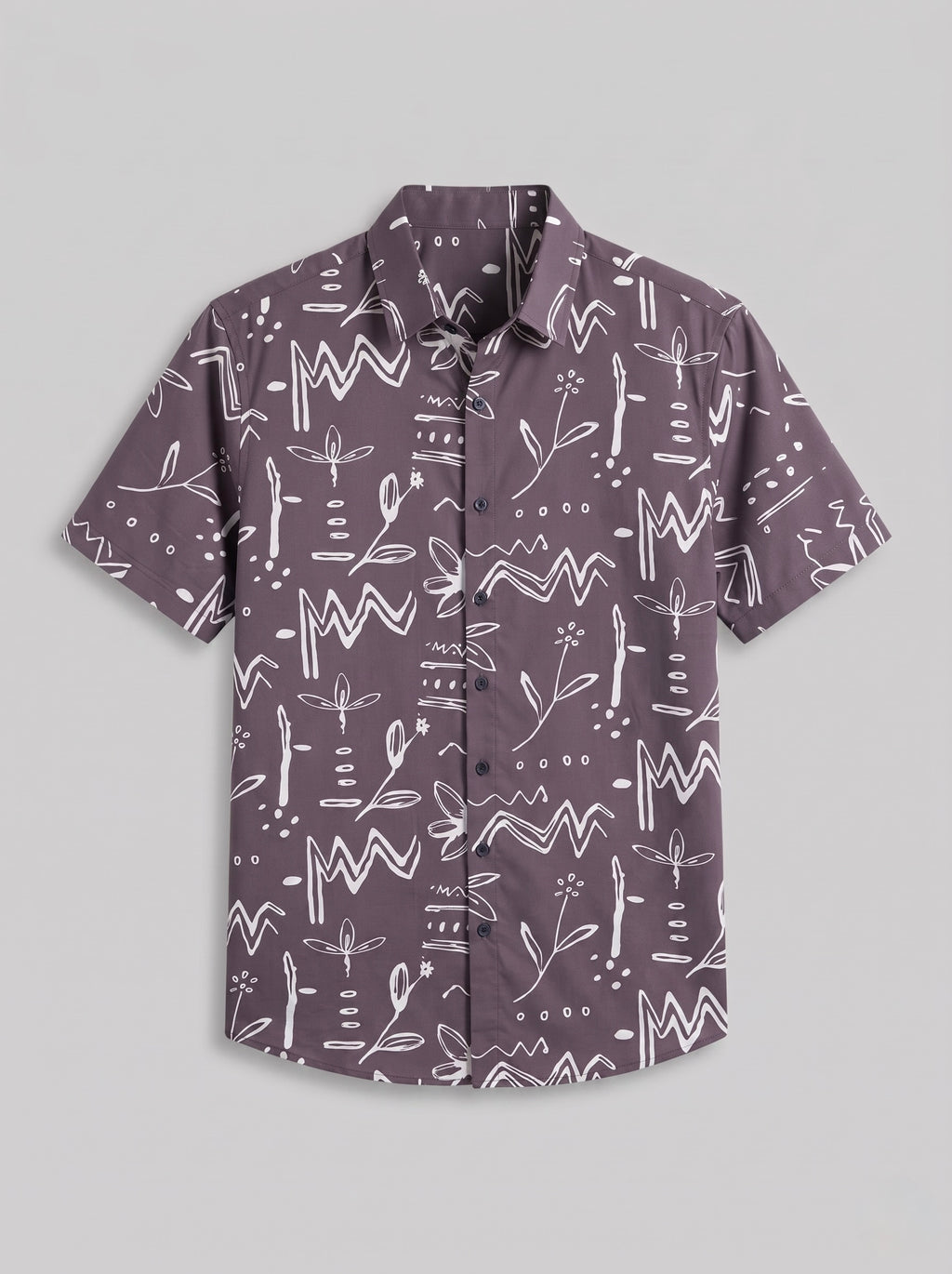 Digital Prints Half Sleeve Shirts - Purple