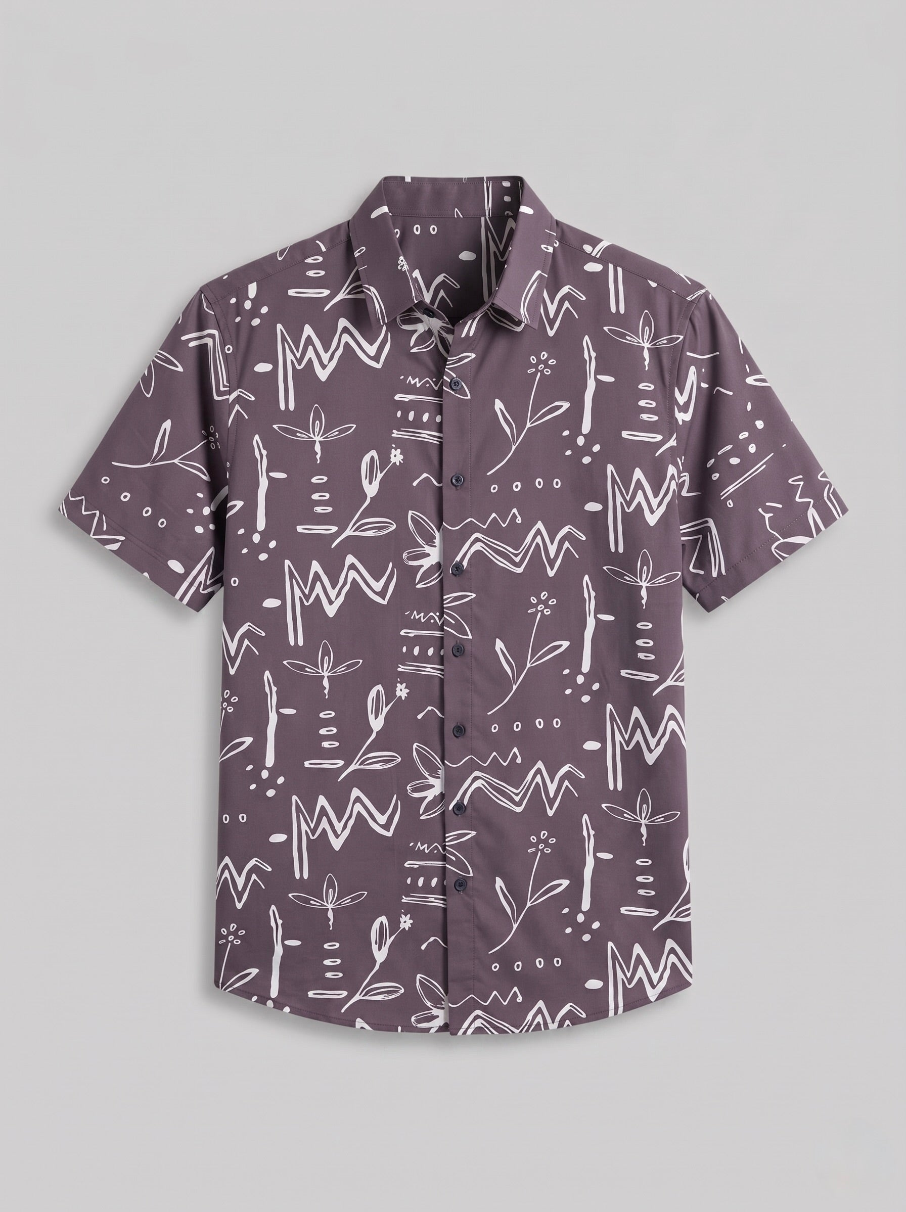 Digital Prints Half Sleeve Shirts - Purple