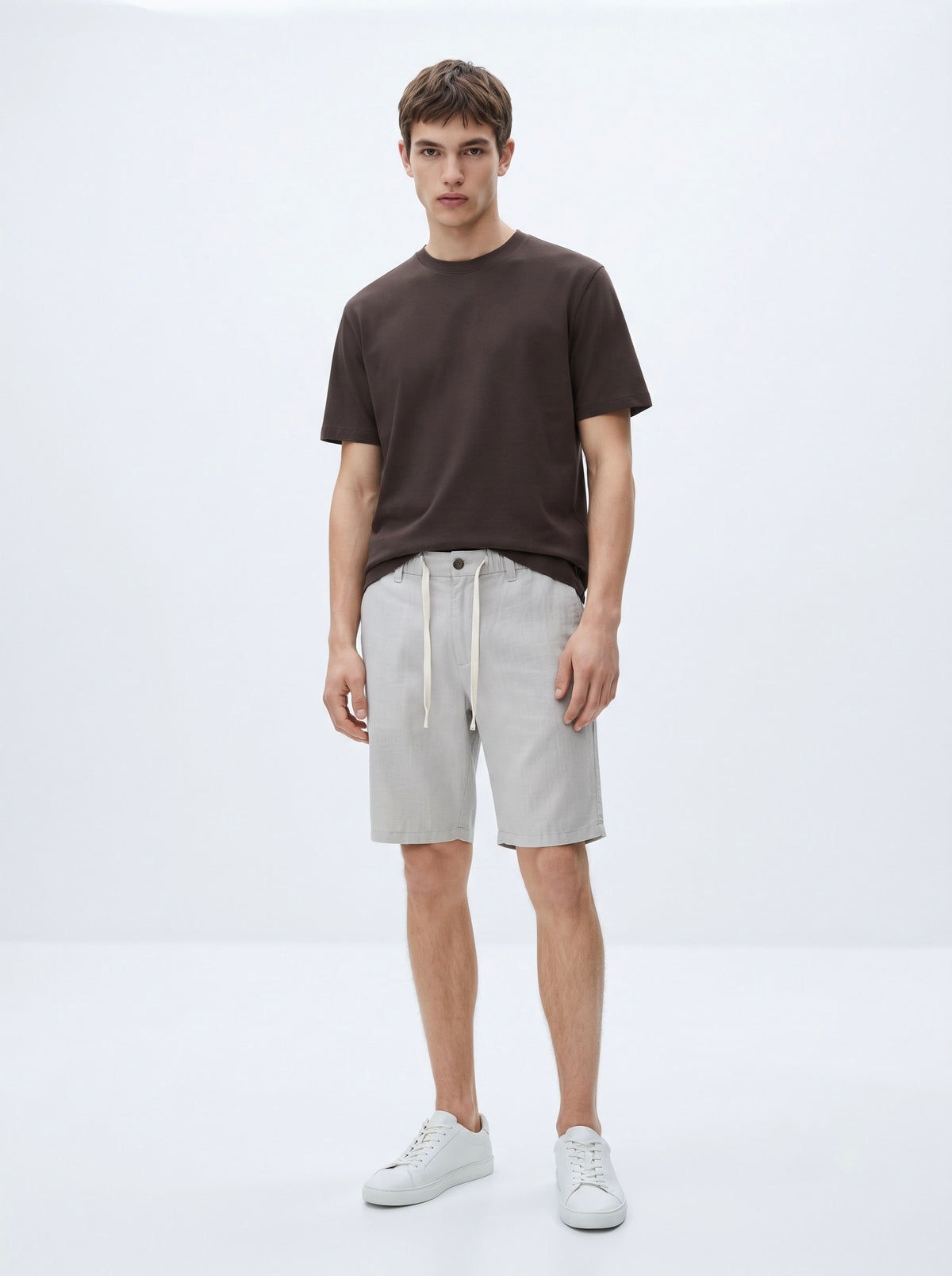 Men’s Drawstring Linen Casual Shorts