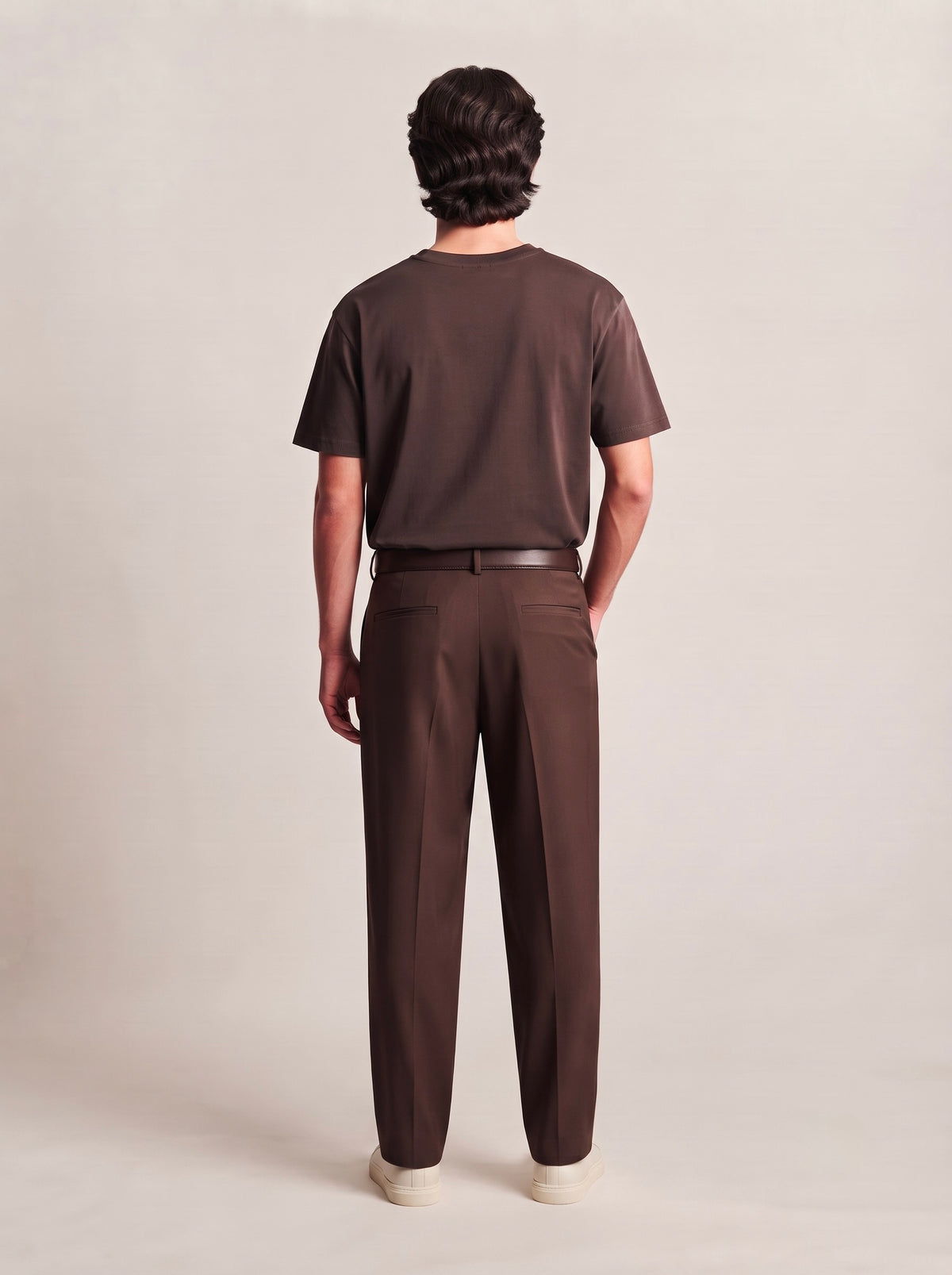 Men’s Korean-Style Pleated Wide-Leg Trousers