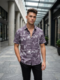 Digital Prints Half Sleeve Shirts - Purple