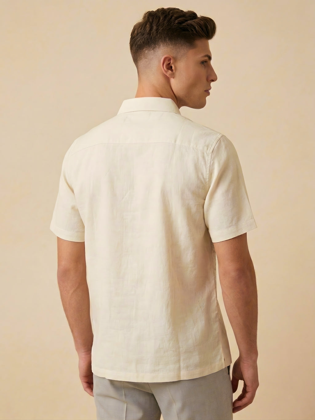Snipes embroidery print shirt, short sleeve casual shirt with detailed embroidery design, shown in image 3.