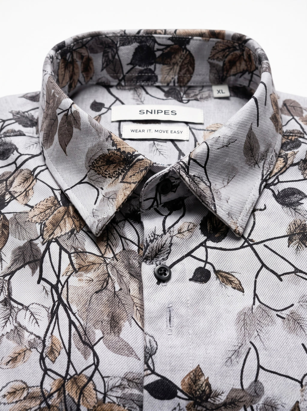 Men’s Botanical Foil Print Full Sleeve Shirt