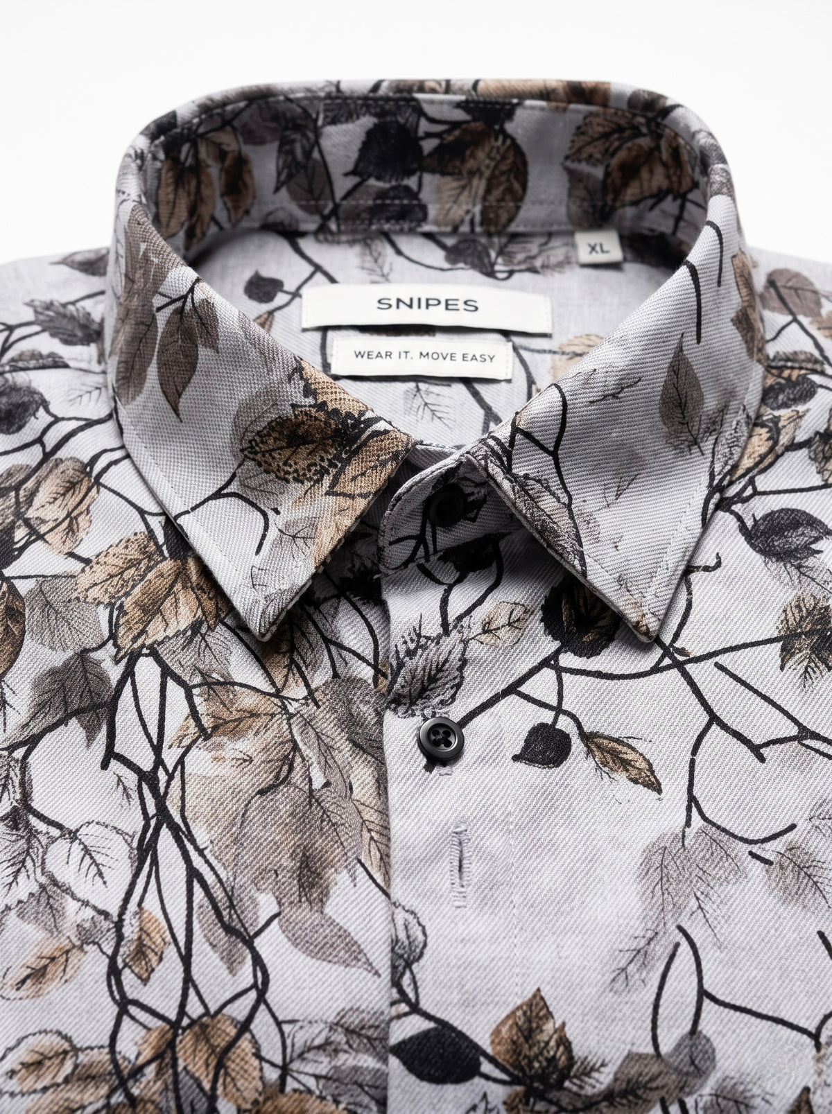 Men’s Botanical Foil Print Full Sleeve Shirt