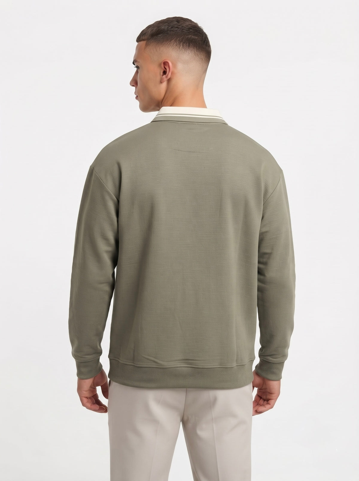 Men’s Varsity Club Full Sleeve Polo Sweatshirt