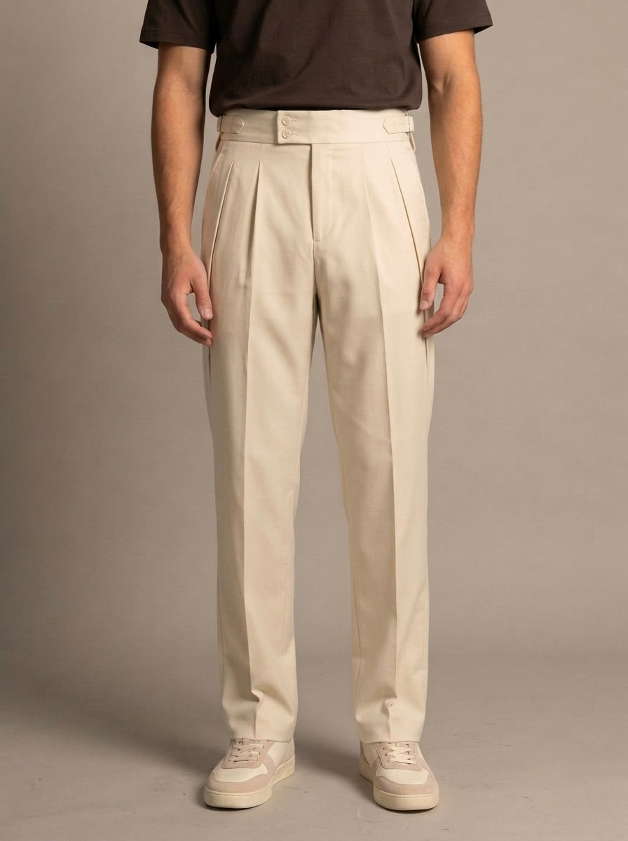 Men’s Single-Pleated Gurkha Trousers