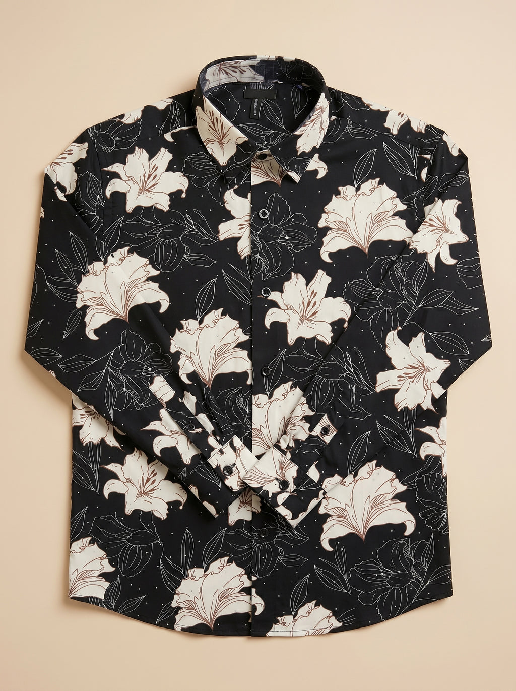 Stone printed Snipes shirt featuring a stylish, patterned design, with a classic collar and button closure.