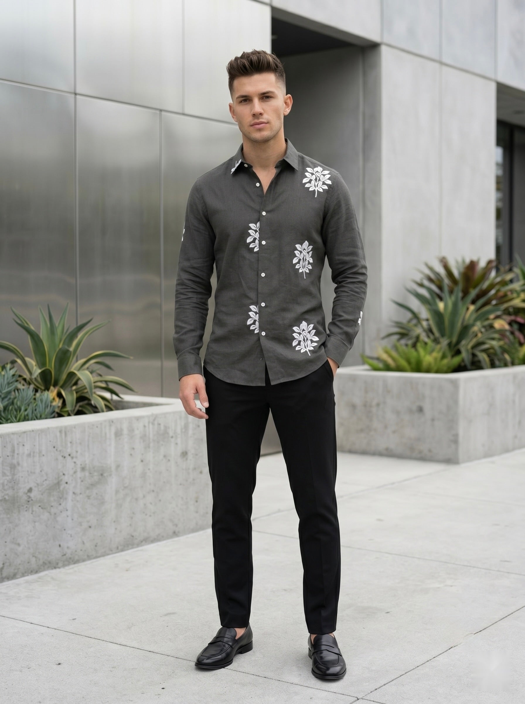 Embroidery Linen Shirts