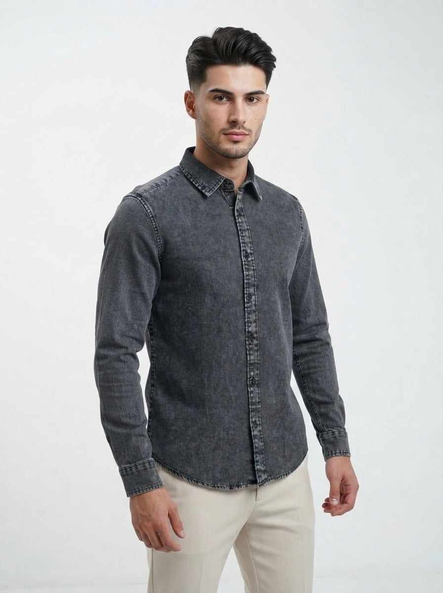 Men’s Full Sleeve Denim Casual Shirt