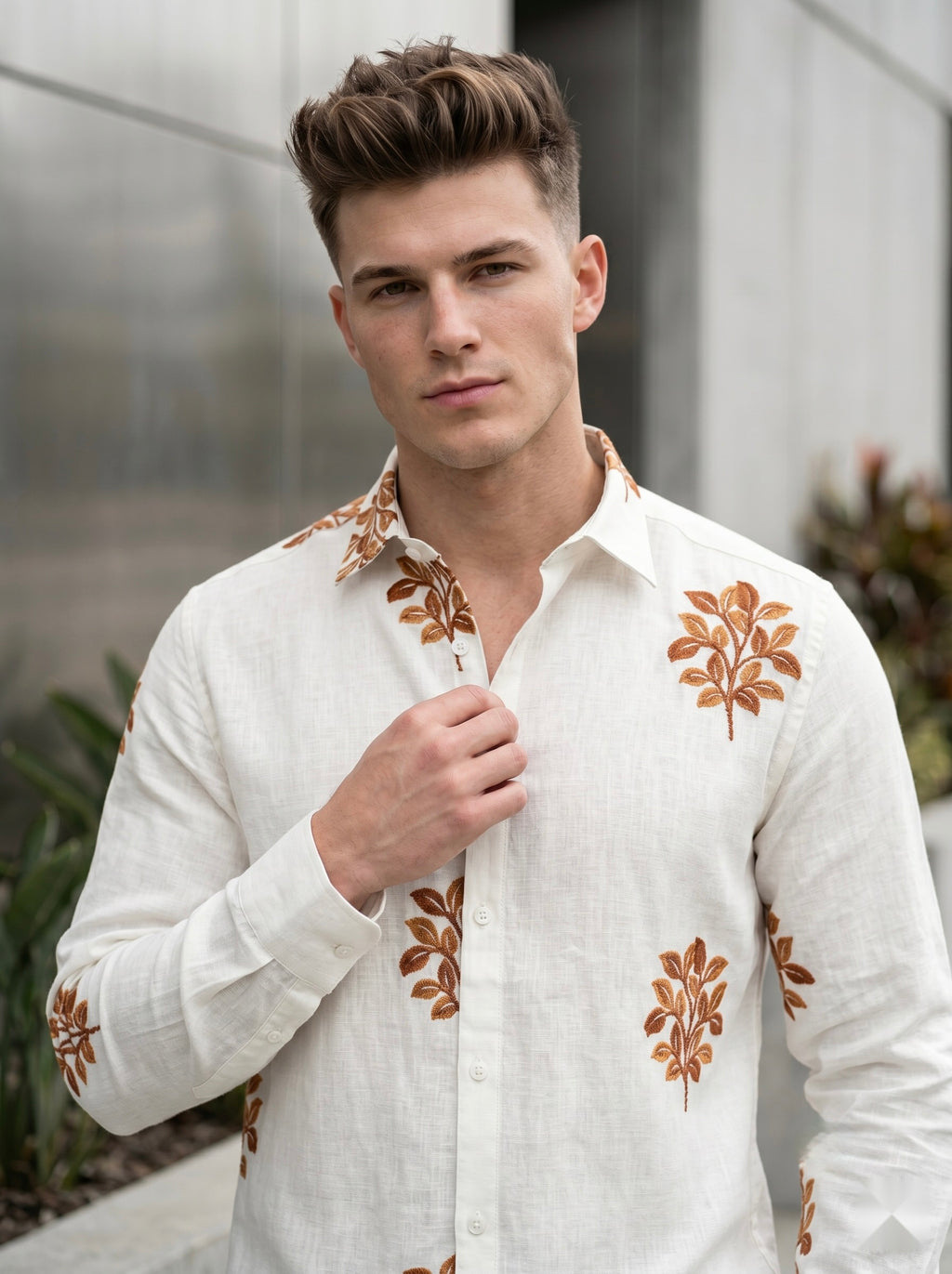 Embroidery Linen Shirts