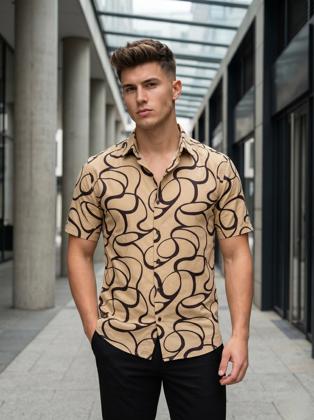 Digital Prints Half Sleeve Shirts - Sandal