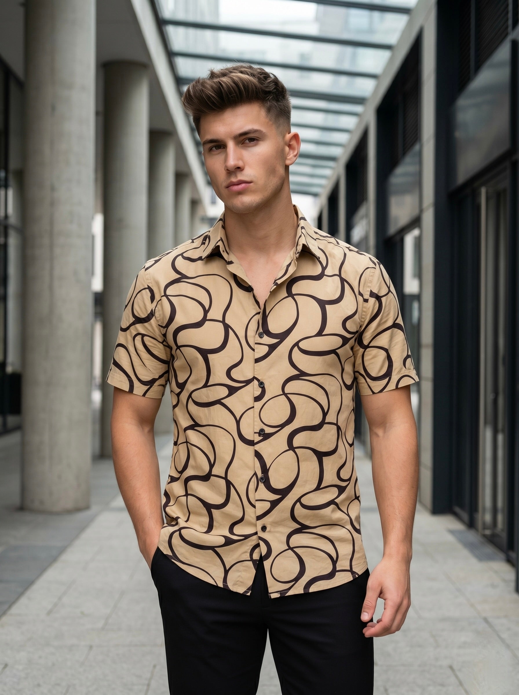Digital Prints Half Sleeve Shirts - Sandal