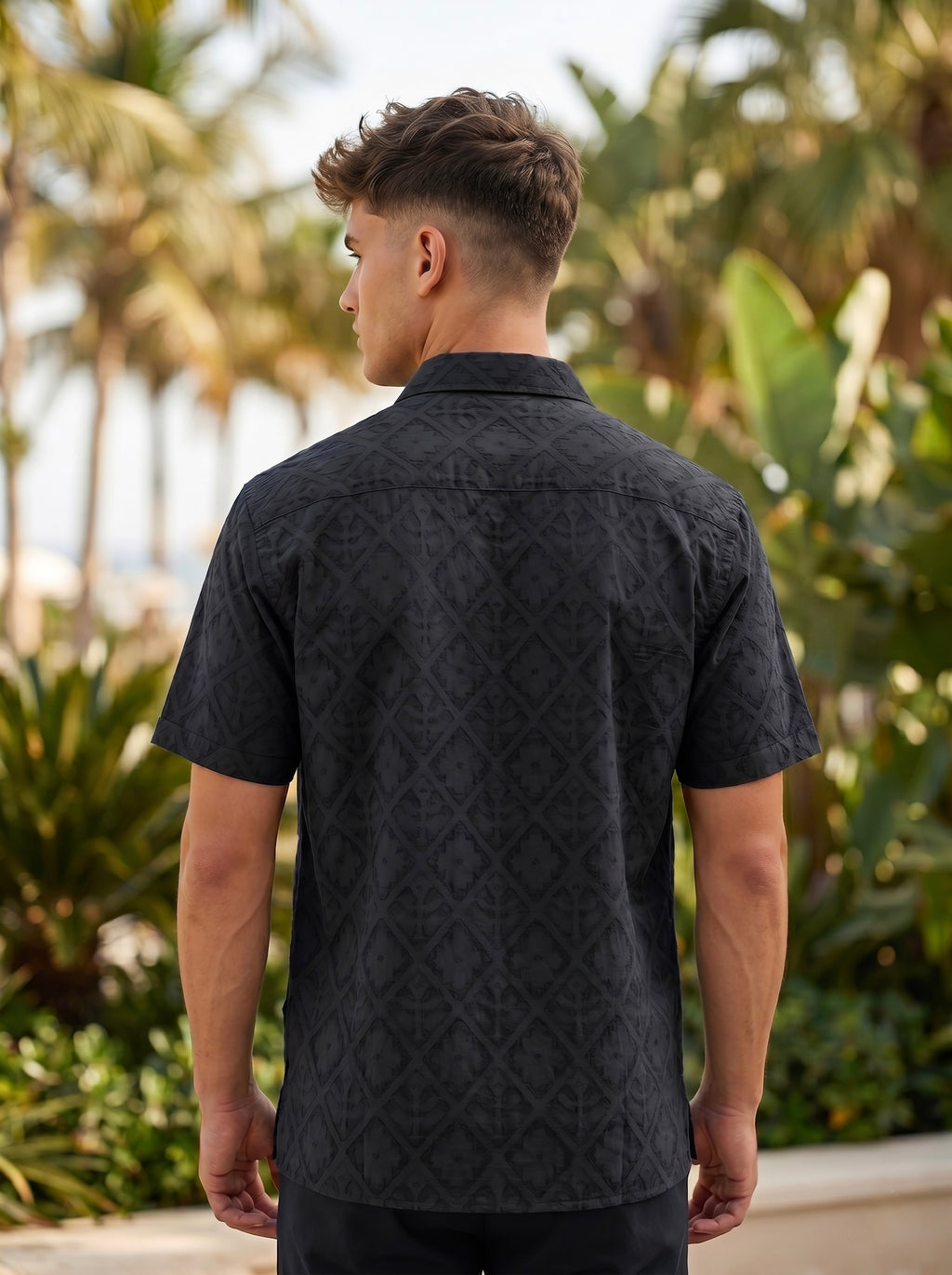Diamond Textured Jacquard Shirt