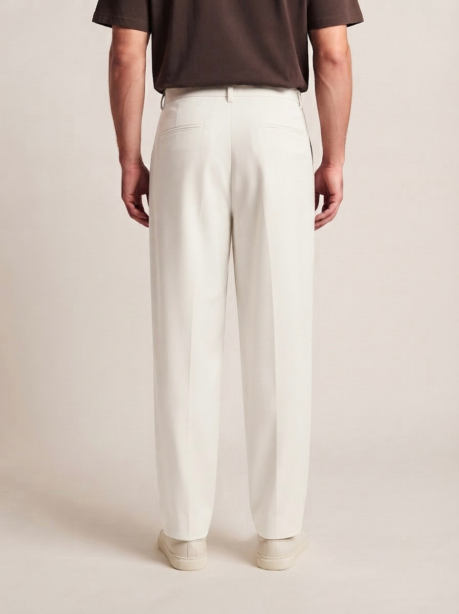 Men’s Korean-Style Pleated Wide-Leg Trousers
