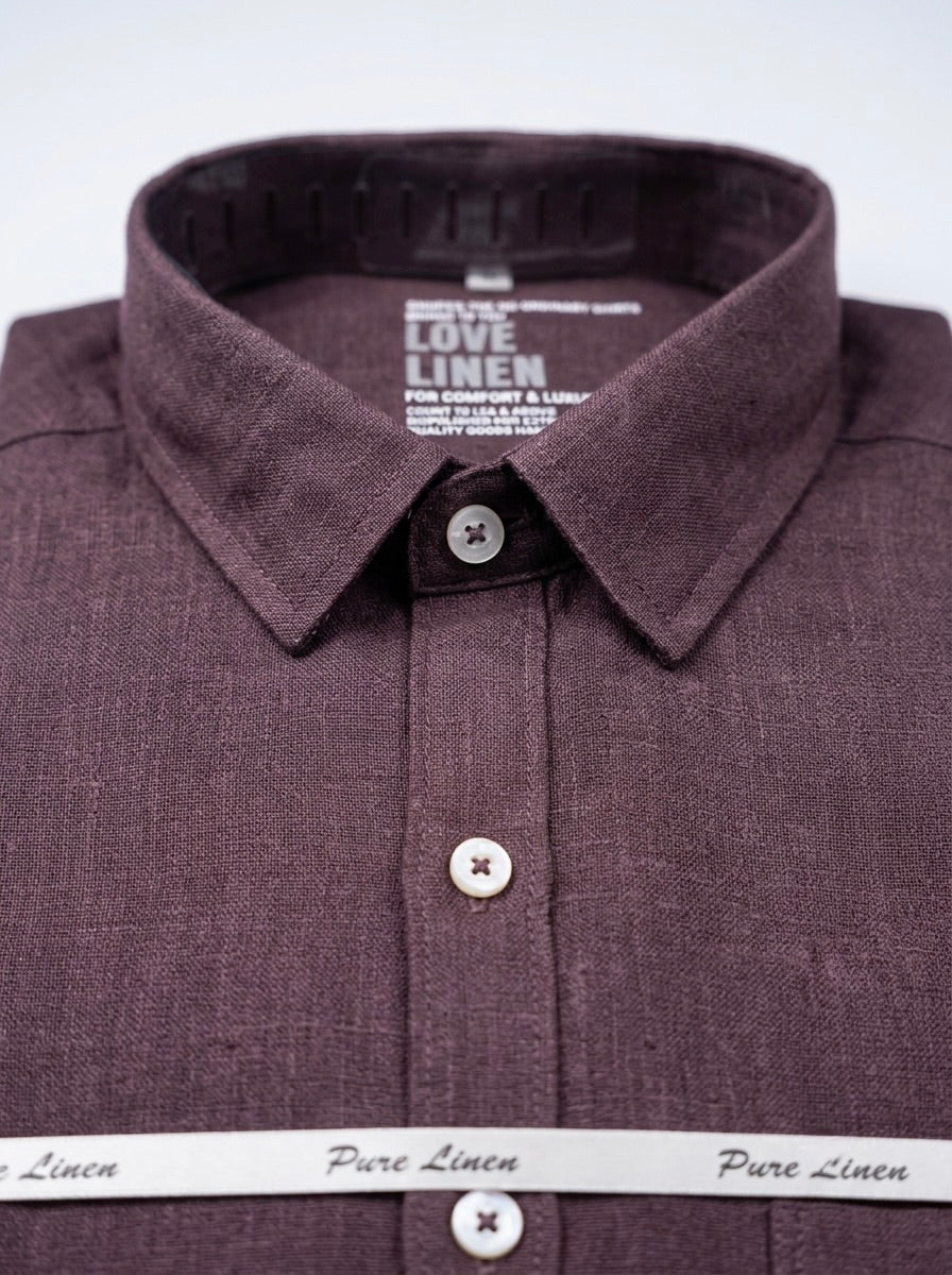 Men’s pure linen full sleeve casual shirt from Snipes, shown in a relaxed fit with a classic collar and button front.