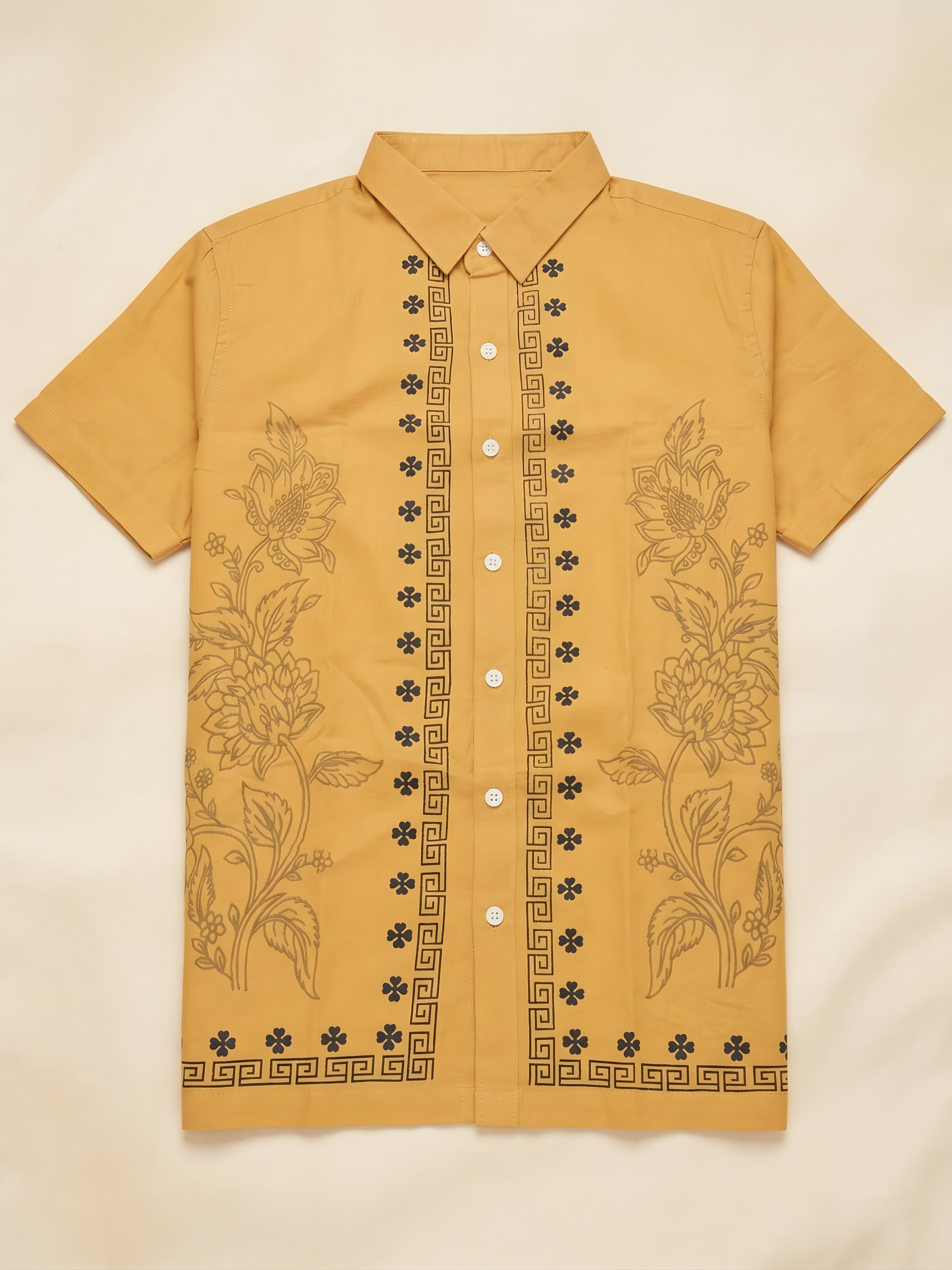 Snipes embroidery print shirt with long sleeves, featuring intricate embroidery and casual design, displayed on a hanger.