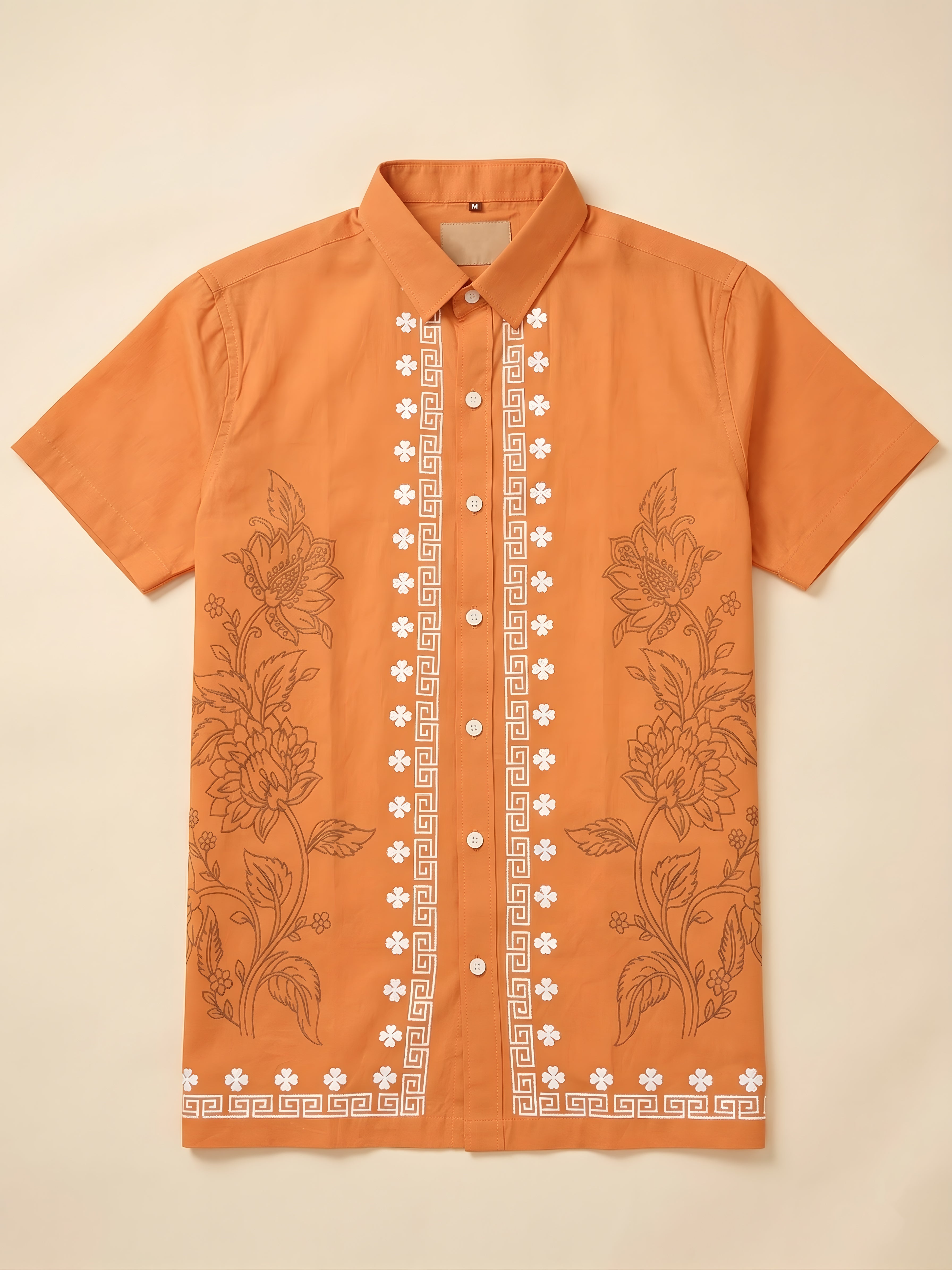 Snipes embroidery print shirt with long sleeves, featuring a detailed embroidered design on a casual shirt style.