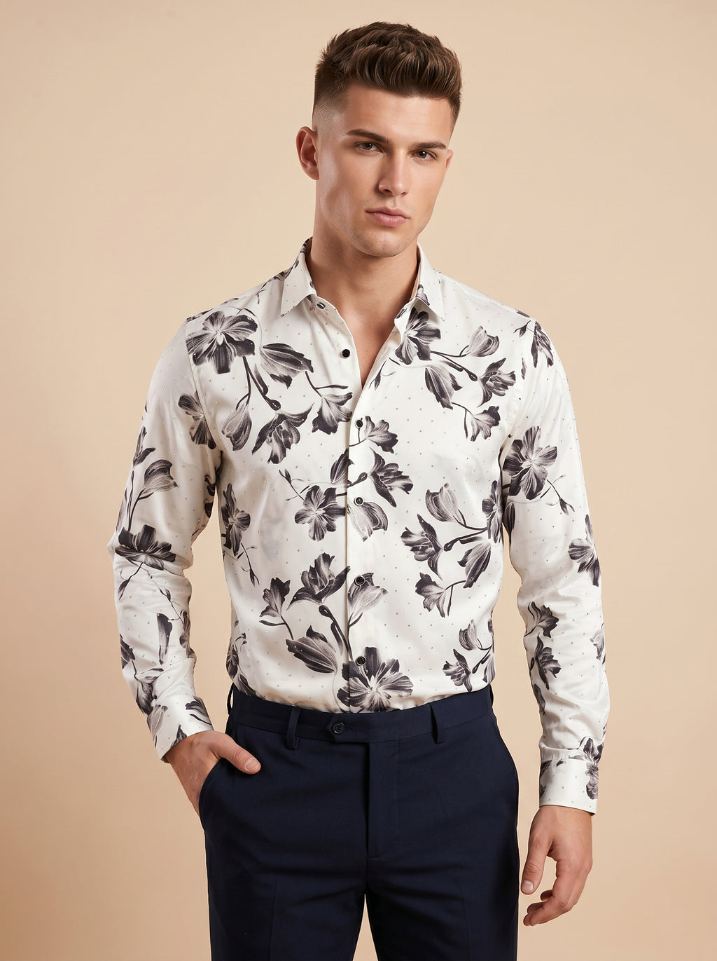 Stone printed shirt by Snipes featuring a stylish stone pattern and casual fit, shown on a hanger.