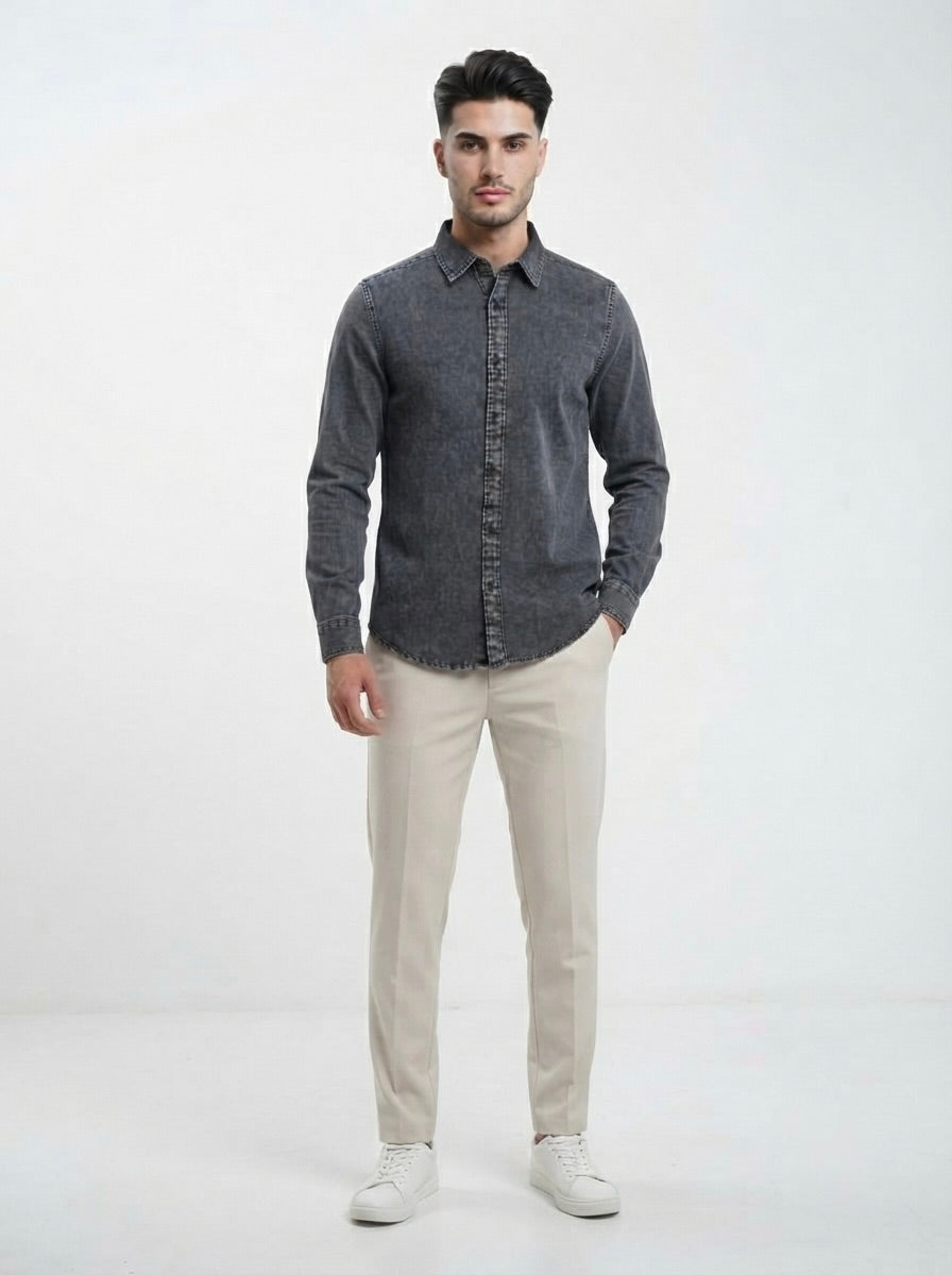 Men’s Full Sleeve Denim Casual Shirt