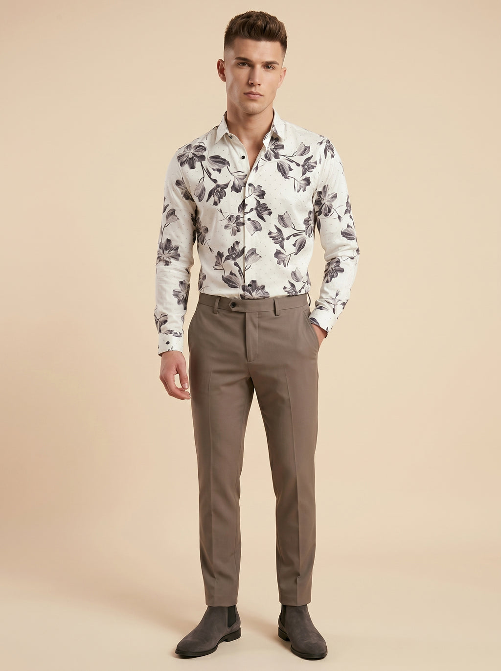 Stone printed shirt from Snipes featuring a stylish patterned design, displayed on a hanger against a plain background.