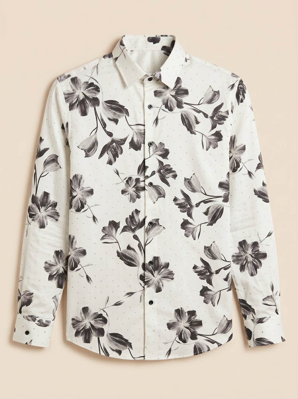 Stone printed shirt by Snipes featuring a stylish pattern, casual fit, and classic collar, displayed on a hanger.