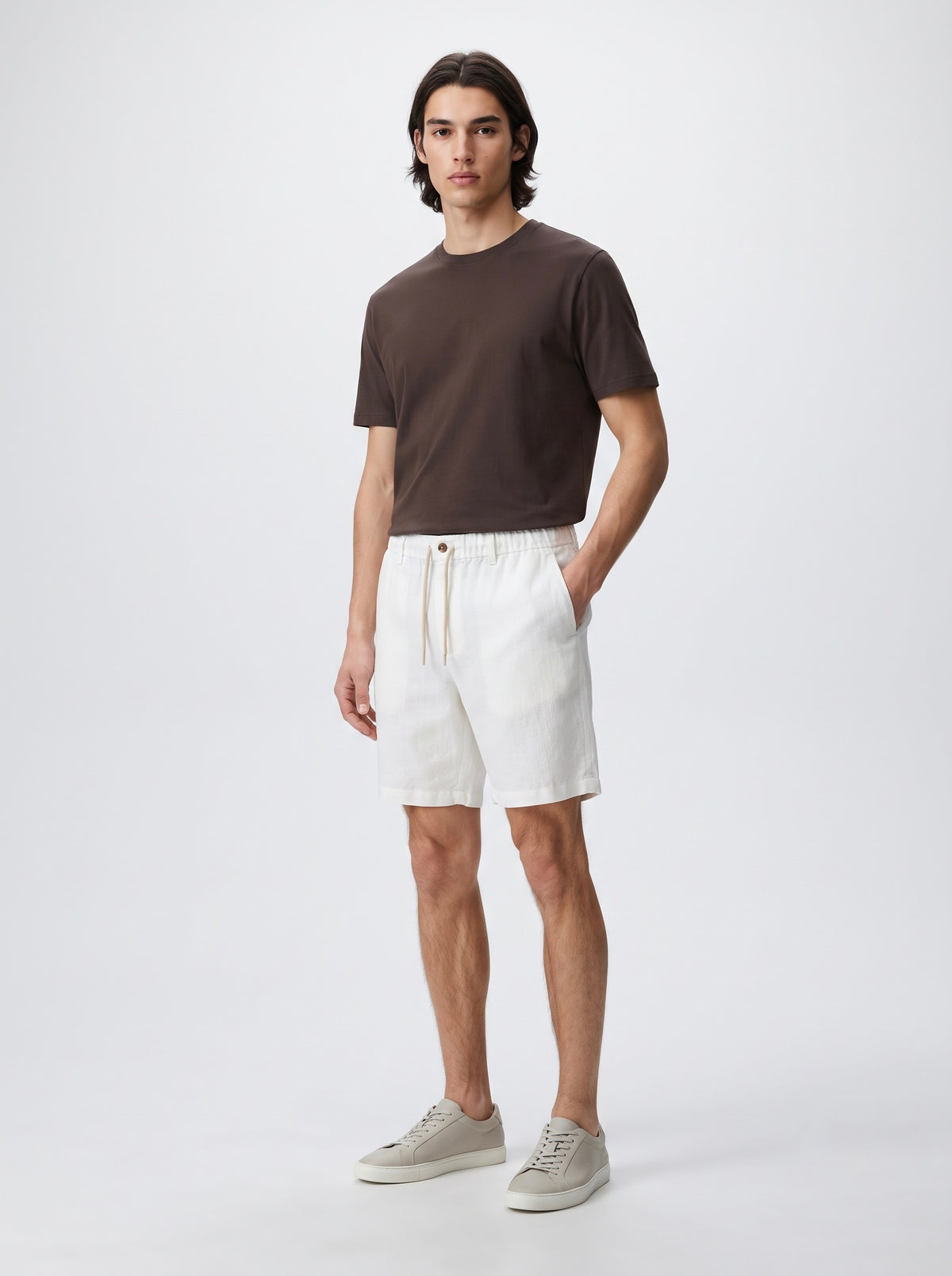 Men’s Drawstring Linen Casual Shorts
