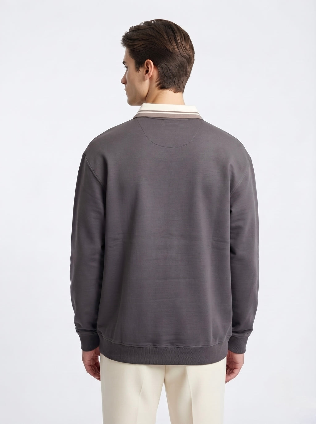 Men’s Varsity Club Full Sleeve Polo Sweatshirt