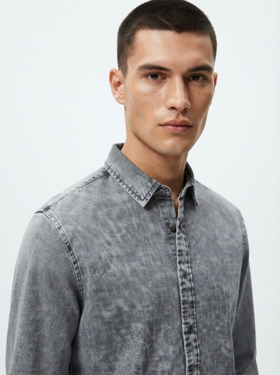 Men’s Full Sleeve Denim Casual Shirt