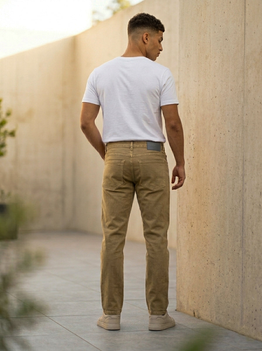 Snipes mom fit denim jeans showing classic high-waisted design with belt loops and five-pocket style.
