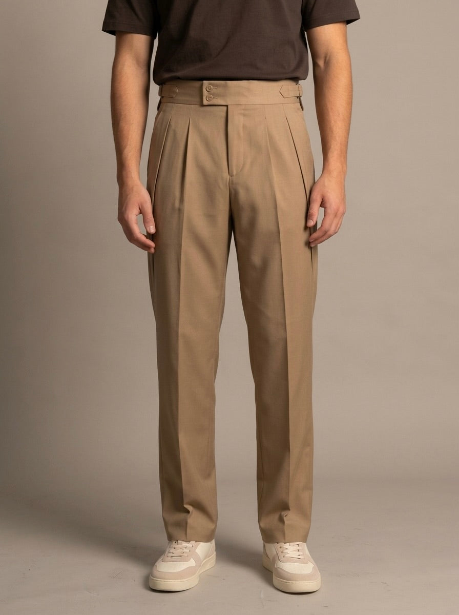 Men’s Single-Pleated Gurkha Trousers