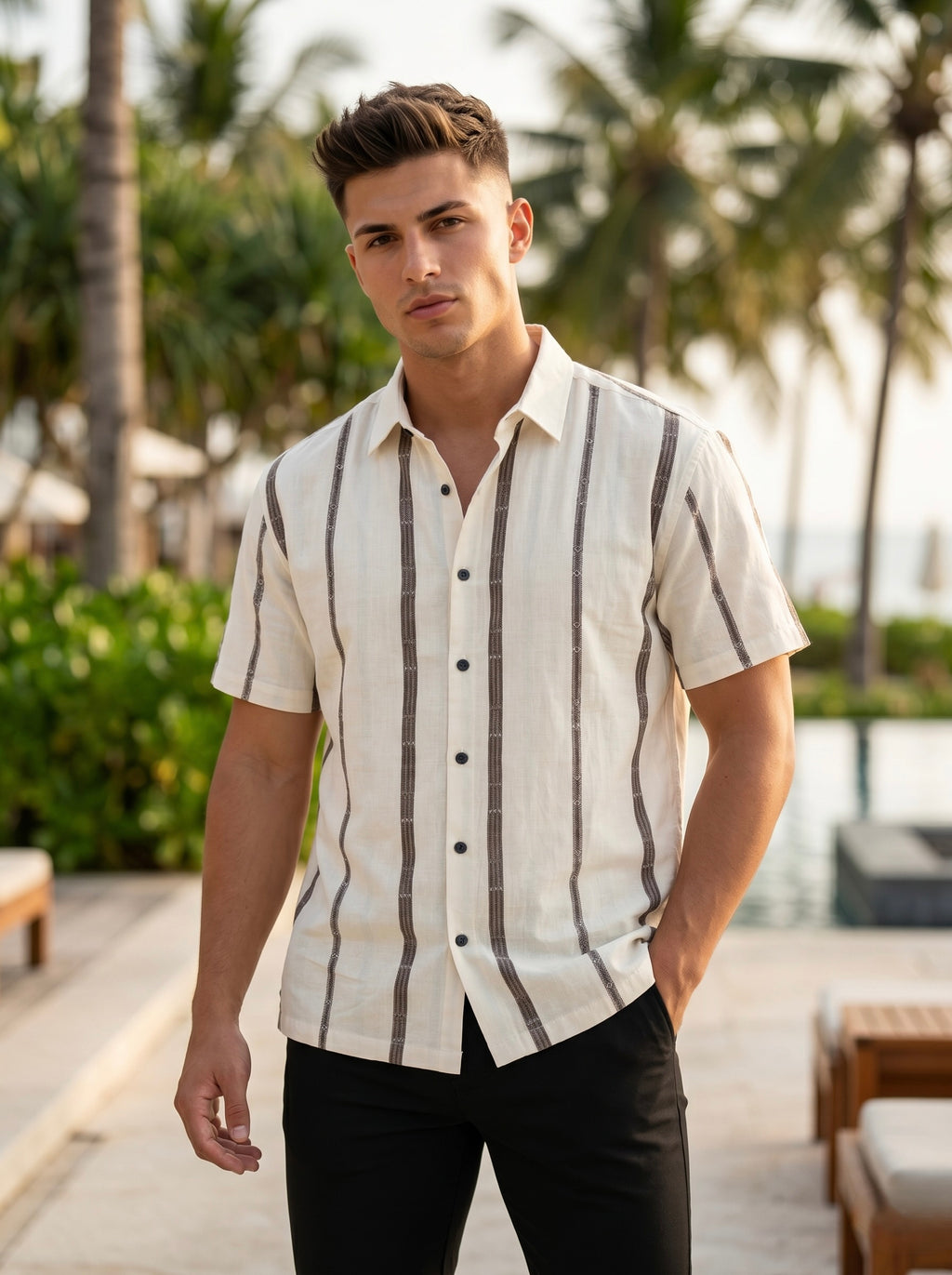 Stripes Jacquard Shirt