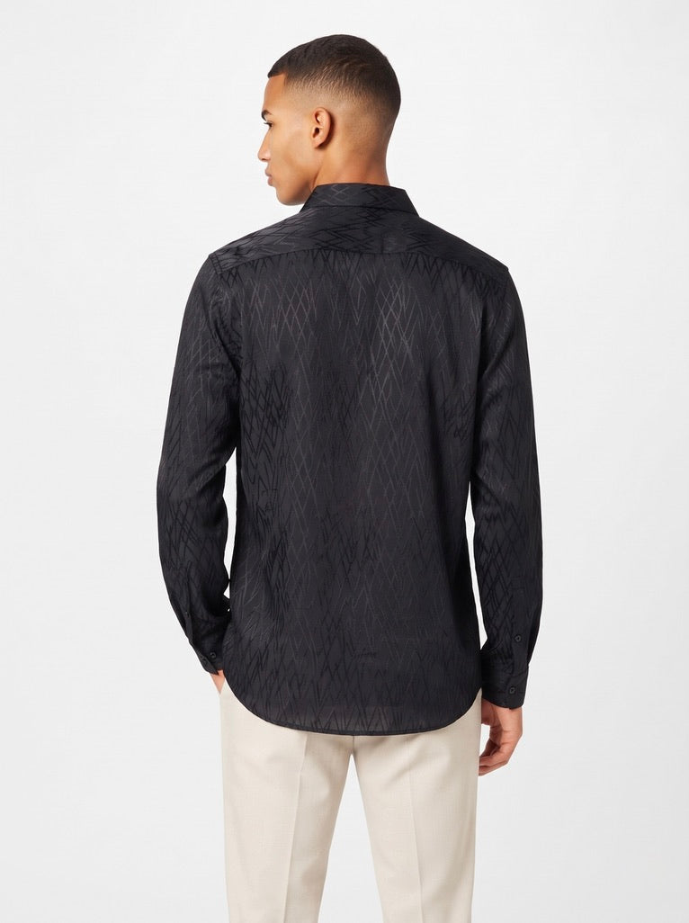 Men’s Cross Stripes Party Wear Shirt