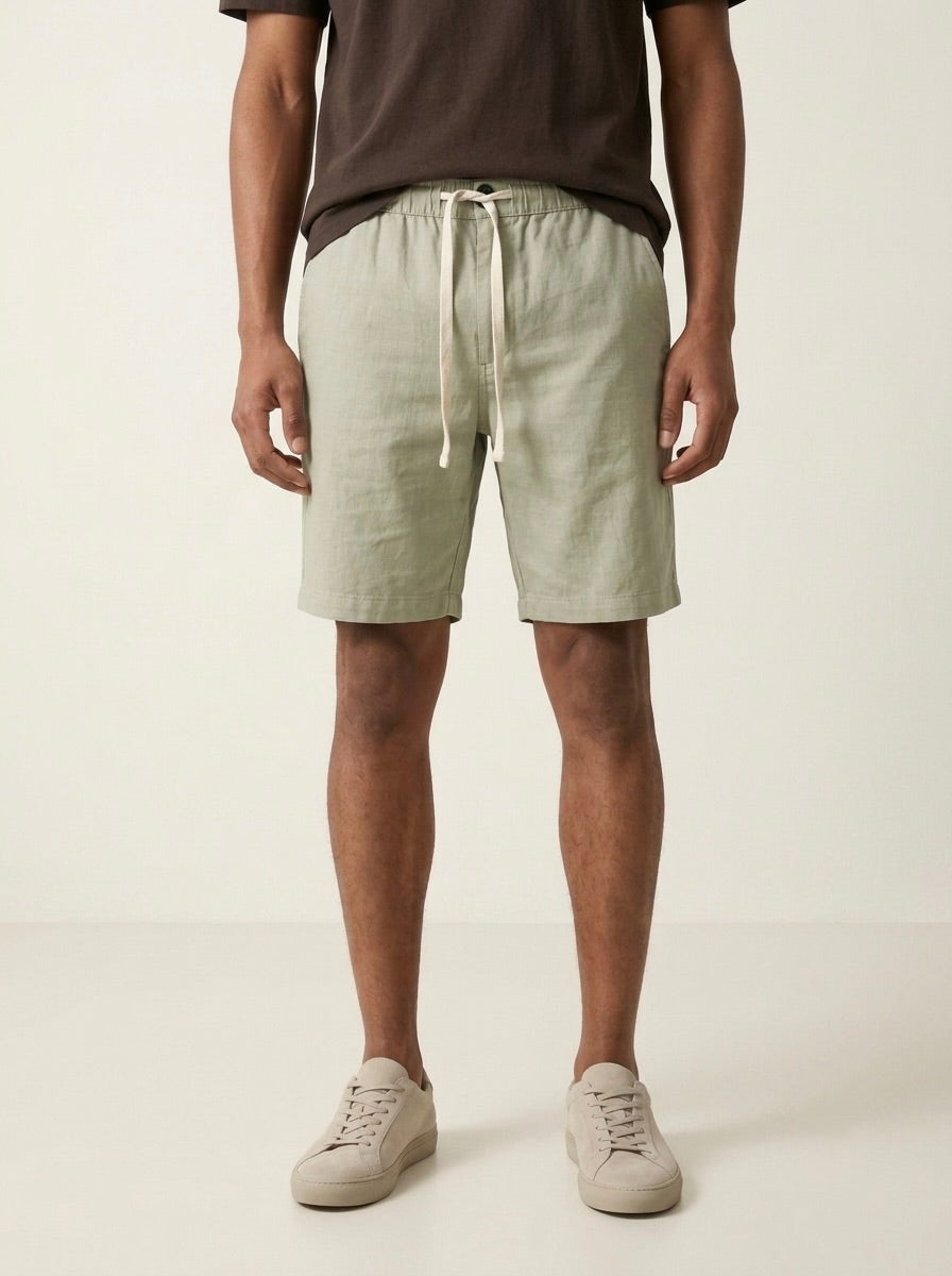 Men’s Drawstring Linen Casual Shorts