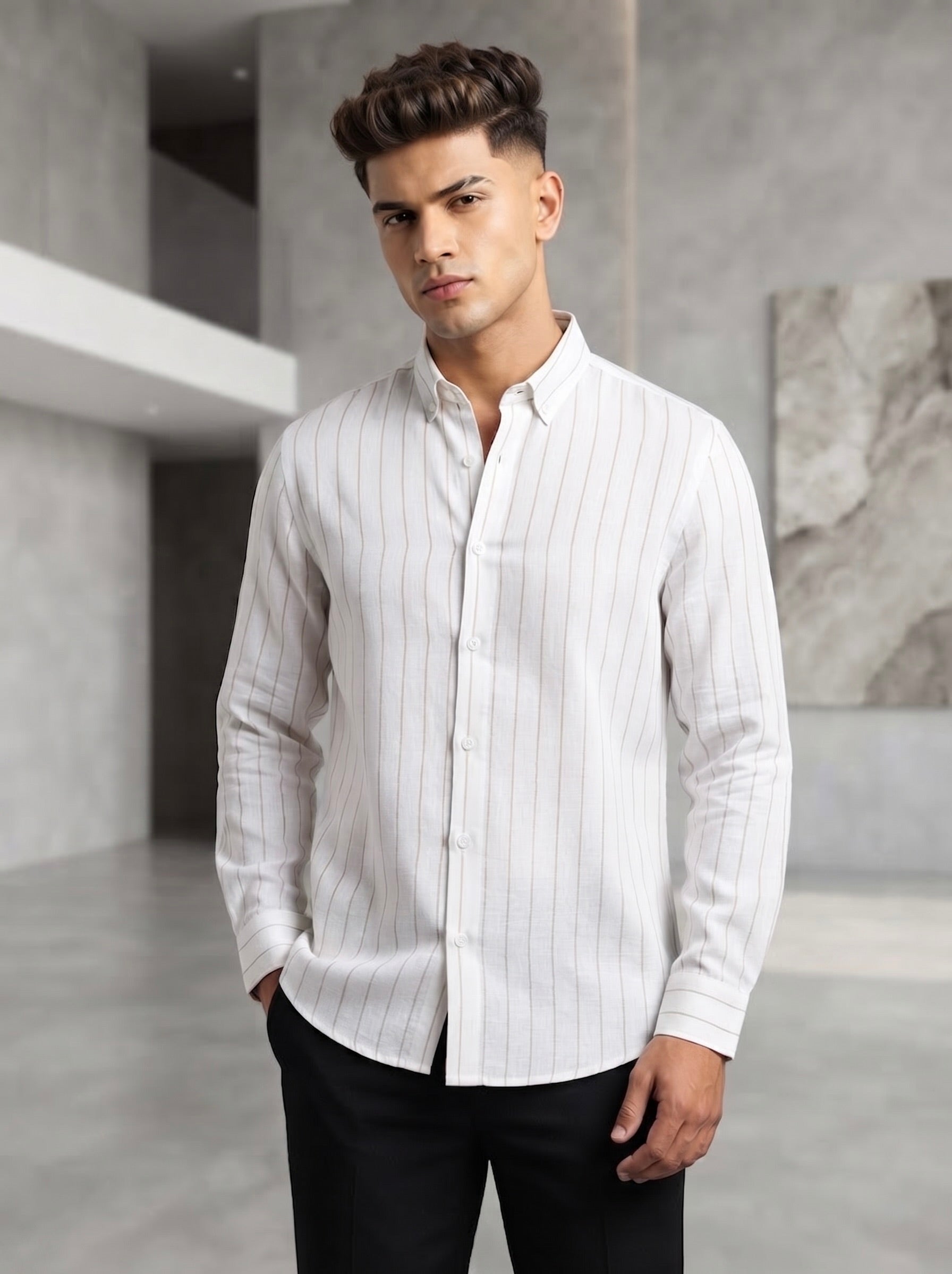 Linen Stripes Shirt