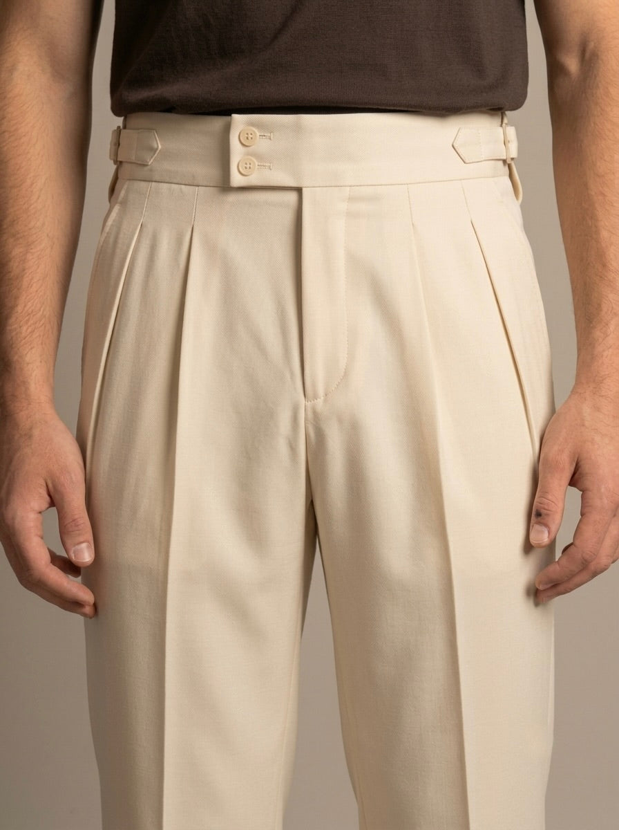 Men’s Single-Pleated Gurkha Trousers