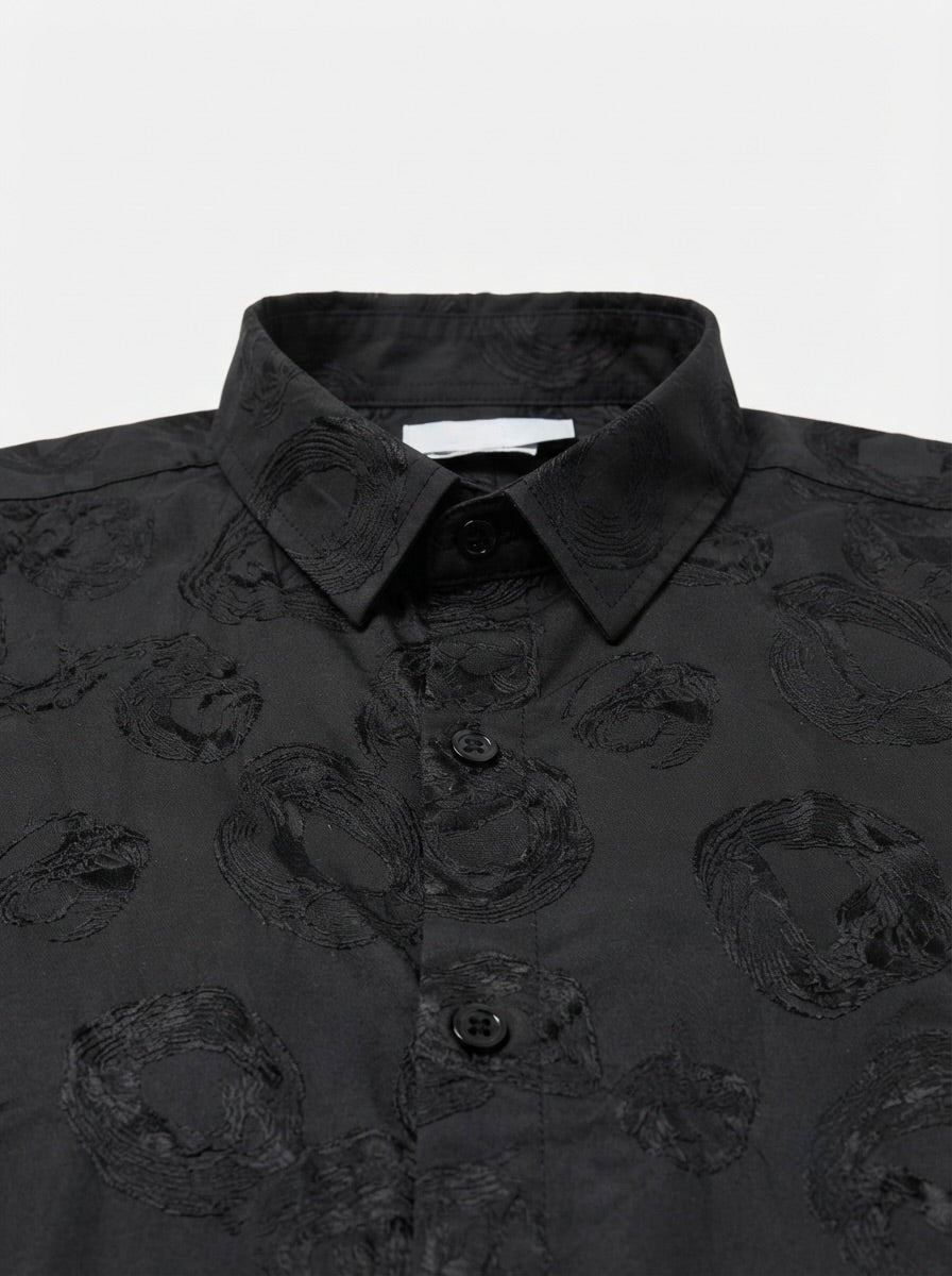 Men’s Swirl Pattern Party Wear Shirt