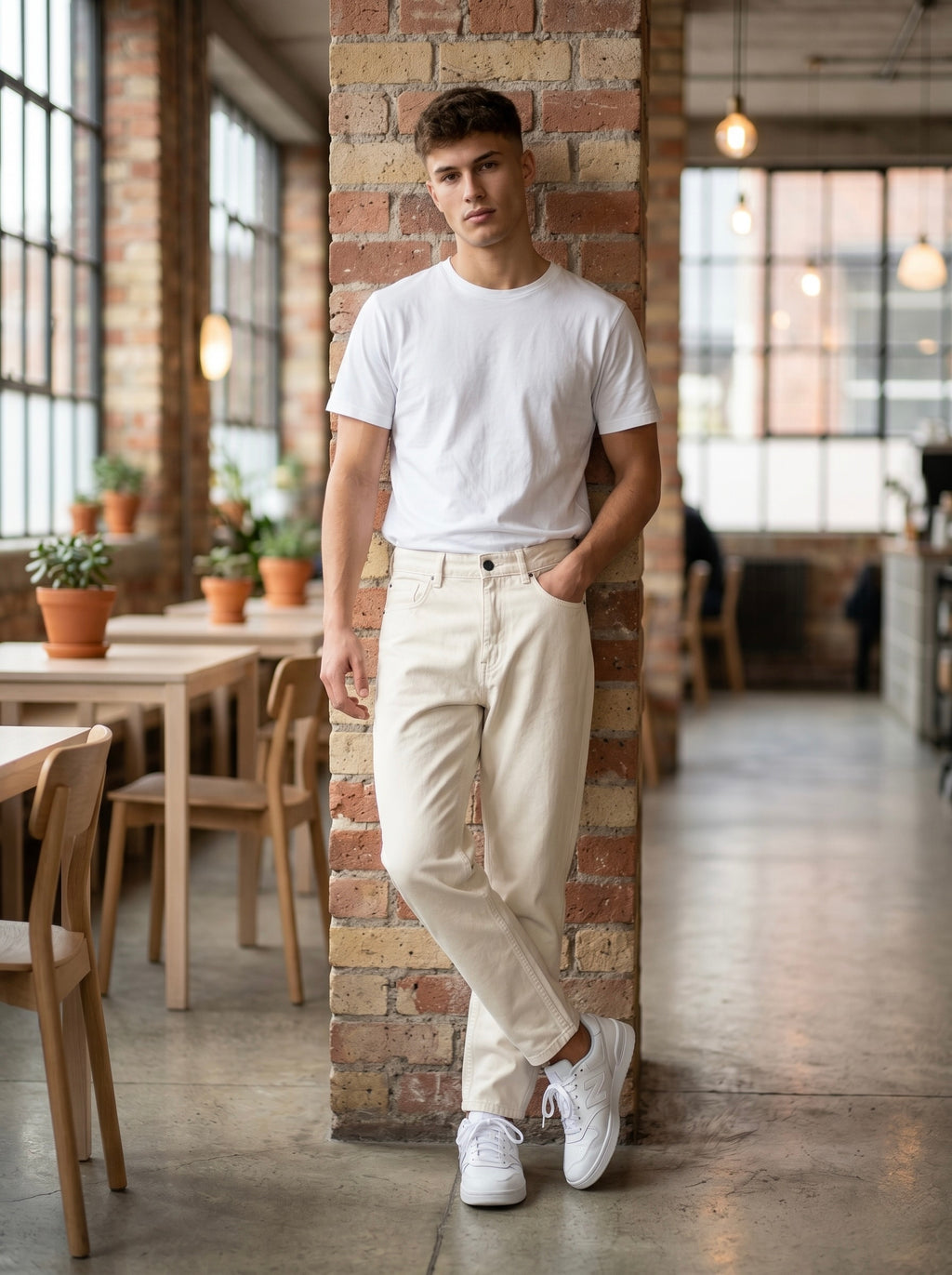 Snipes MOM Fit jeans displayed on a hanger, showcasing classic denim with a relaxed, high-waisted style for women.